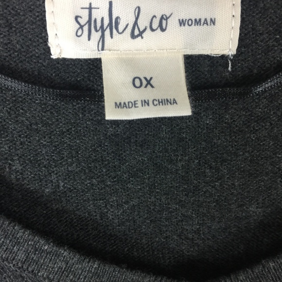 Style Co Ruffled-Sleeve Pleated Sweater - Picture 7 of 7